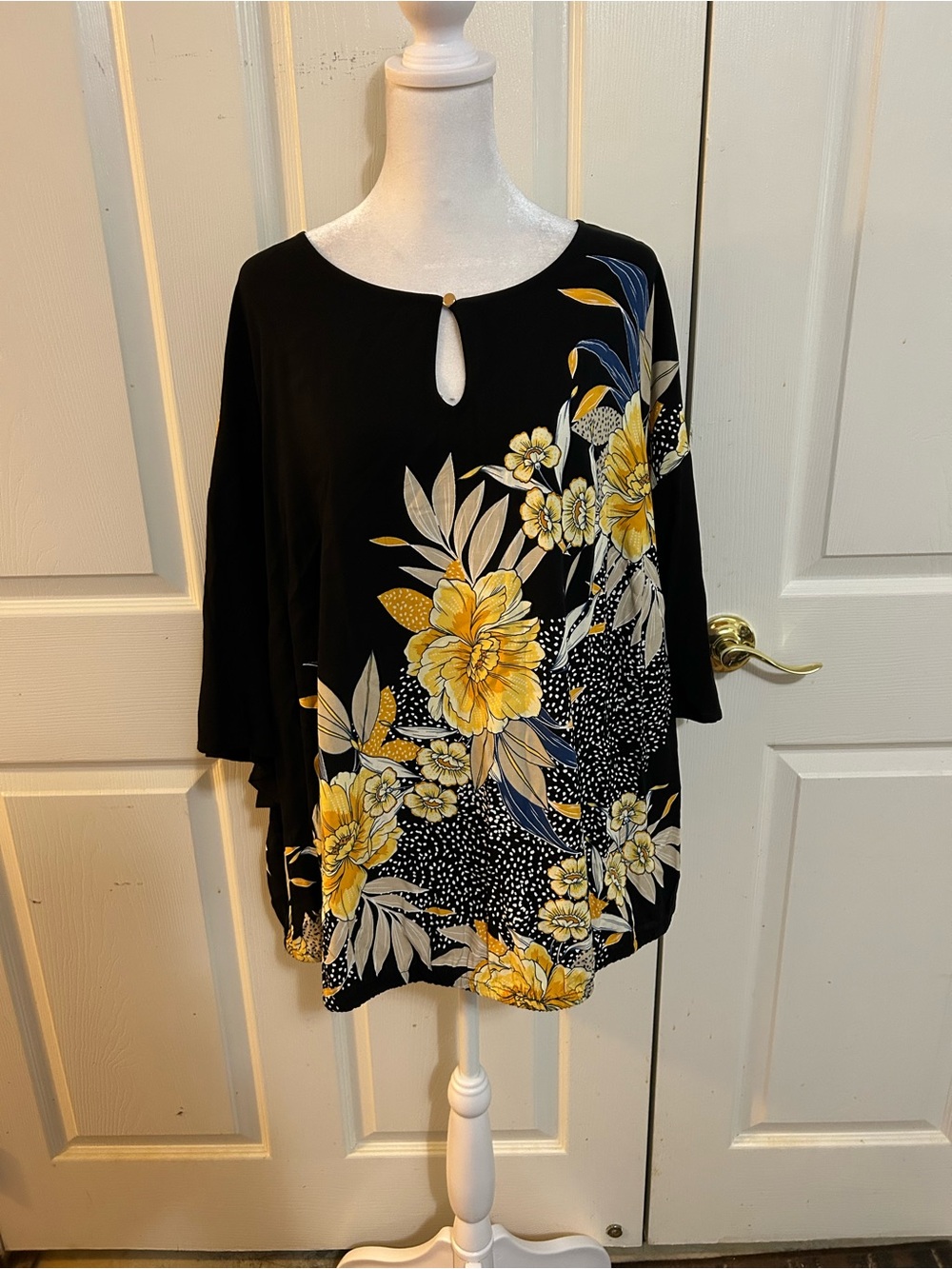 JM Collection floral tunic, 3X